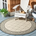 thumbnail image 2 of SAFAVIEH Courtyard Gaus Geometric Indoor/Outdoor Area Rug, 2' x 3'7", Sand/Black, 2 of 10