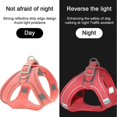 thumbnail image 4 of Small Medium Large Dog Warning Reflective Harness Padded Vest And Front Nylon Lead Adjustable Chest Strap Safety-navy/l, 4 of 4