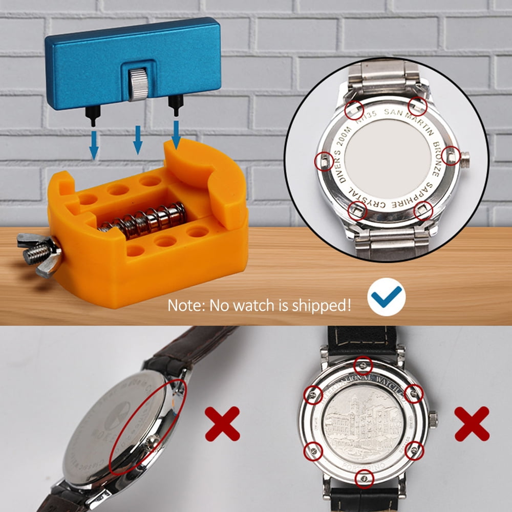 kit,Watch Battery Watch Opener Set Remover Rotate Open Opener Set
