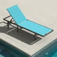 thumbnail image 4 of Ciokea Chaise Lounge Chair Outdoor with Wheels for Poolside Patio Sun Lounger 5-Position Adjustable Recliner Blue, 4 of 9