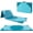 Light Blue/Blue, variant on SolaceHue 4'x10'x 2" Gymnastics Mat, 4-Panel Folding Aerobics Exercise Mat w/Hook & Loop Fastener, Carrying Handle, Portable Tumbling Mat for Stretching Yoga Cheerleading Martial Arts
