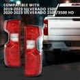 thumbnail image 5 of CROSSDESIGN Incandescent Tail Lights Beake Lamps Left+Right Fit for Chevy Silverado 1500 2019-2021, 5 of 12