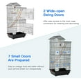 thumbnail image 4 of Bestpet 39-inch Roof Top Large Flight Parrot Bird Cage Accessories, Black, Metal, 4 of 7