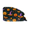 thumbnail image 2 of Kamentoy Women Halloween Witch Hat Halloween Print Ponytail Scrub Cap Soft Elastic Breathable Adjustable Work Hat For Fall Holiday Party Headwear For Women, 2 of 5