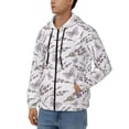 thumbnail image 3 of Uemuo Lavender And Butterfly for Men's Fashion Full-zip Hoodies & Sweatshirts with Kangaroo Pocket, Zip-up Hooded Sweatshirt, Moisture Wicking & Breathable-X-Large, 3 of 5