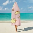 thumbnail image 4 of Pompompurin Hooded Blanket Poncho, Wearable Hooded Blanket Cozy Soft Warm Plush Fleece Blanket for Adult Women Men, 4 of 7