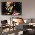 thumbnail image 6 of Modern Black Gold African Woman Oil Painting Poster Decorative Painting Canvas Wall Art Living Room Posters Bedroom Painting,Frame-style,12x18inch(30x45cm), 6 of 8