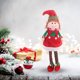 thumbnail image 5 of Muñecas de elfo de patas largas de 18,9 pulgadas, muñeco de elfo de Navidad de tela roja y verde, 5 of 5
