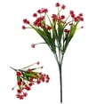thumbnail image 6 of D-GROEE 4 Bunch Artificial Flowers Fake Aquatic Plants Bouquet 7 Head Fake Plants Wedding Bridle Bouquet Outdoor Home Office Decor, 6 of 6