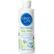 CleanLife No Rinse Rinse-Free Body Wash Bottle , Alcohol free, Lightly Scented, Unisex, 8 fl. oz., 1 Each
