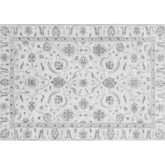 Ahgly Company Indoor Rectangle Oriental Gray Traditional Area Rugs, 8' x 12'