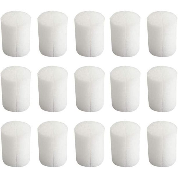 BEMS-100 esponjas hidropónicas en forma de cilindro de 25 mm para macetas de vegetales, plantas y plantas, sistema de crecimiento de plantas, accesorios de jardín, invernadero, 19 mm, color blanco