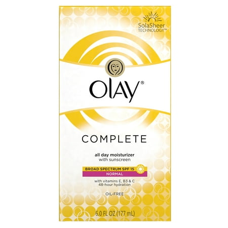 Olay Complete Lotion All Day Moisturizer with SPF 15 for Normal Skin, 6.0 fl oz