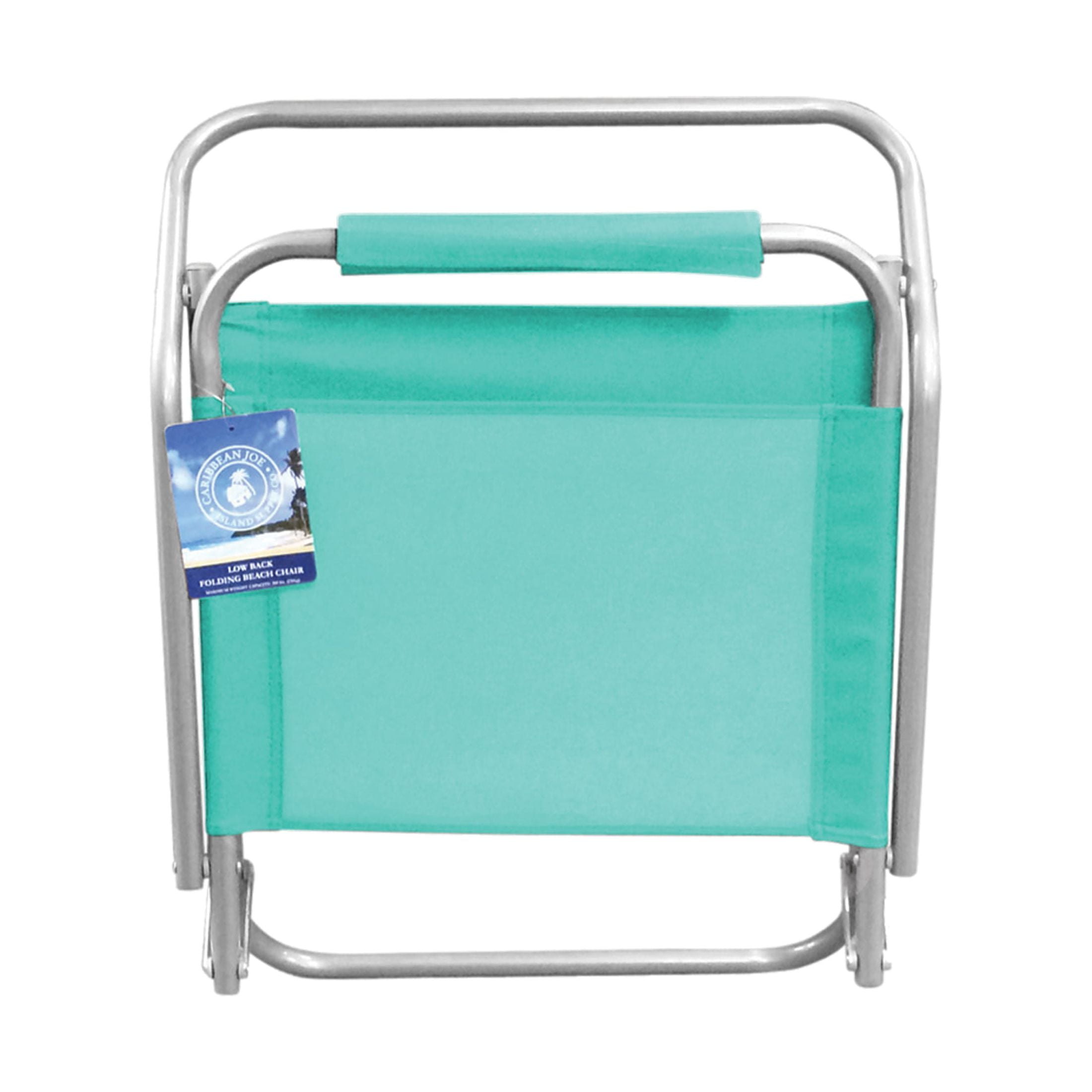 Caribbean Joe One Position Folding Beach Chair, Aqua