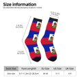 thumbnail image 3 of Womens Funny Socks Haitian Flag Printed Patterned Socks Novelty Socks, 3 of 7