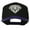 Black Purple, variant on Diamond Outline Embroidered Two Tone Cap - Black Silver OSFM