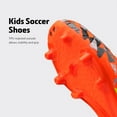 thumbnail image 2 of Dream Pairs Soccer Shoes Jr Kids Boys Girls Outdoor Sport Football Soccer Cleats Hz19003K Orange/Dark/Grey/Yellow Size 4, 2 of 5