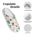 thumbnail image 5 of Disketp Travel1 Women's Men's Slippers Plush Slip-On House Slipper for Winter Indoor Soft Cushion Non-slip Fluffy Slides Slippers-8, 5 of 7