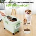 thumbnail image 2 of Eurhowing 20lb Dog Food Storage Container, Airtight Collapsible Pet Food Bin with Wheels & Lid, Cereal Rice Storage Bucket for Home Pet Hospital Shelter, Green, 2 of 7