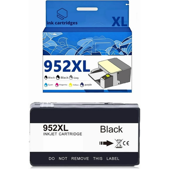952 952XL Ink Cartridges Compatible for HP Pro 8710 7740 8720 8715 8210 8703 8702 Inkjet Printers, Leak-Proof Design Crisp Printing