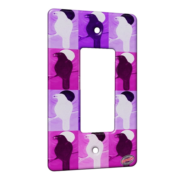 KuzmarK™ 1 Gang Rocker Wall Plate - Tidbit Pink Pattern Art by Denise Every
