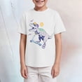 thumbnail image 2 of TOWED22 Kids Boys Graphic Tees Short Sleeve Crew Neck T-Shirts Funny Print Summer Casual Tops(White,9-10 Y), 2 of 4
