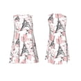 thumbnail image 3 of Vsdgher Paris Print Summer Dresses for Women Casual U Neck Beach Dress Sleeveless Tank Loose Sundress with Pocket -Large, 3 of 7