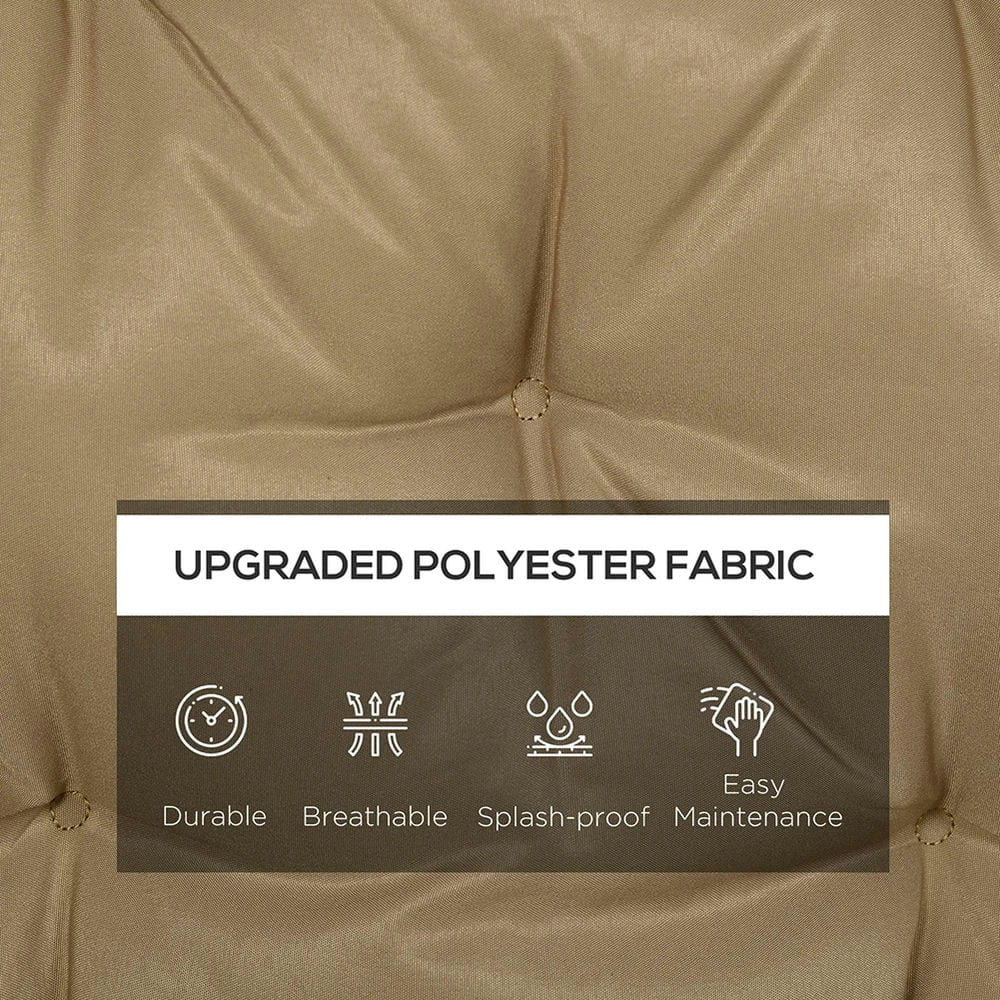 Spaco 59" x 38" Tufted Bench Cushion, Outdoor Furniture, 3-Seater Replacement for Swing Chairr, Patio Sofa/Couch, Khaki