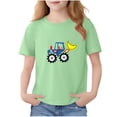 thumbnail image 3 of Piuwrlz Girl Graphic Shirts Tops Girls Short T-Shirts Sleeve Crew Neck Pullover Green Size 11-12 Years, 3 of 7