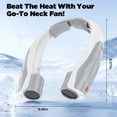 thumbnail image 5 of SIMWAL 6000mAh Neck Fan, 30H Runtime 6 Speeds 360° Airflow, USB Rechargeable Personal Fan & Wearable Fan for Camping Travel Beach Outdoor Sports, White, 5 of 10