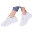 thumbnail image 2 of TIREOW Women’s Fashion Athletic Running Slip-on Sneakers - Breathable Mesh Lace - Up Shoes with White Soft Sole and Stylish Accents​ Tennis Sneakers, 2 of 7