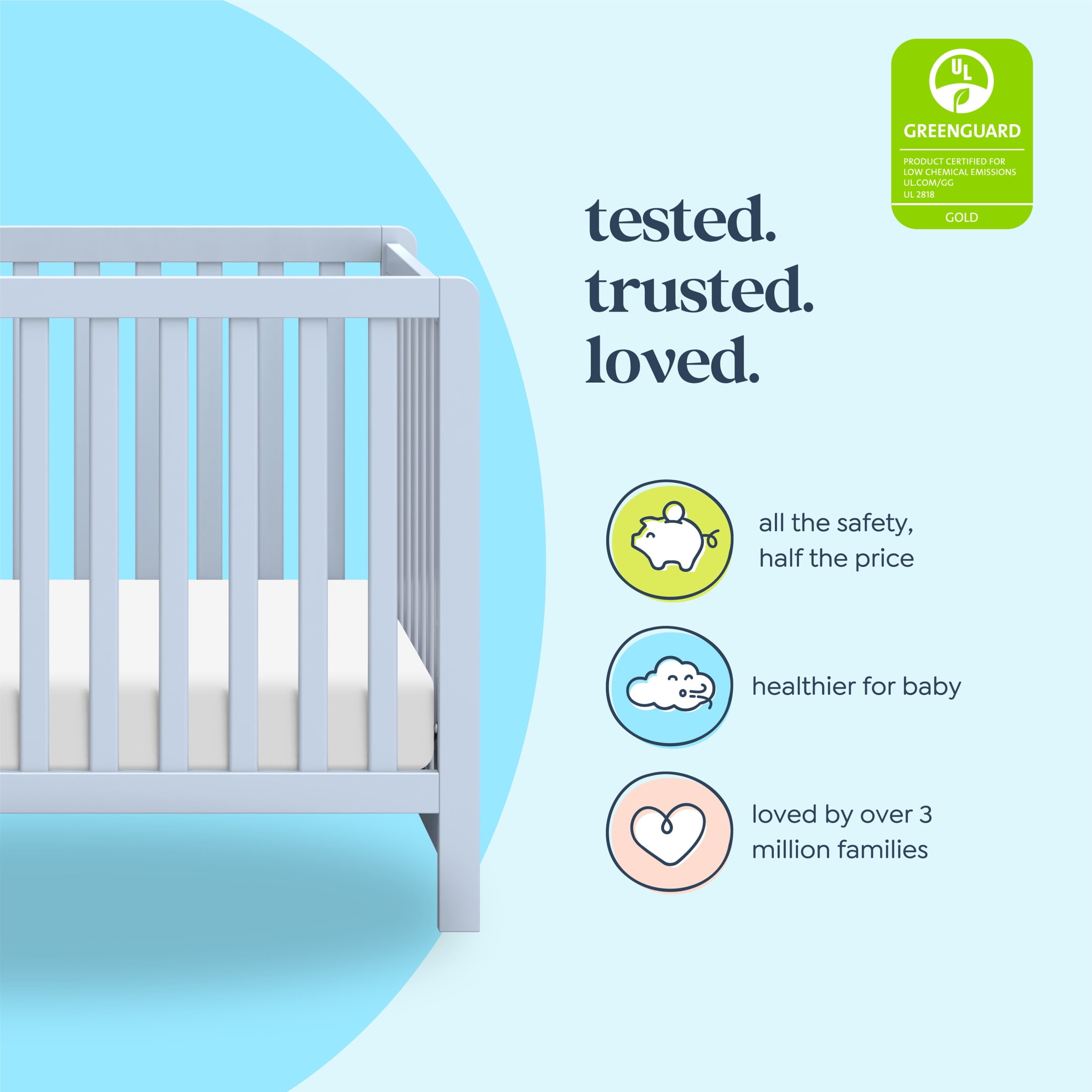 Carter's by daVinci Colby 4-in-1 Low-Profile Convertible Crib