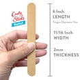 thumbnail image 3 of CraftySticks- 100 Pack, 6 Inch Jumbo Wood Popsicle Sticks for Crafts, Home, School Art, Building, Learning, Wood Tongue Depressor Size, 3 of 5