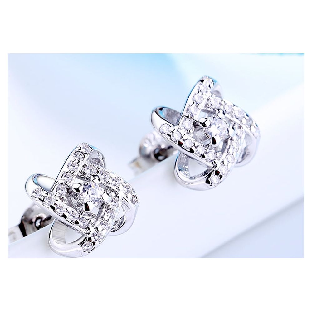 Amy & Annette Sterling Silver Love Knot Stud Earrings photo 3