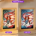 thumbnail image 2 of Brittany Spaniel Patriotic Welcome for 4Th of July Independence Day Acrylic Plaque with Wood Photo Frame Box Brittany Dog Lover Gifts Idea Light Box - 00010, 2 of 5