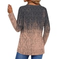 thumbnail image 5 of Fantaslook Womens Tops Dressy Casual Pleated Blouses V Neck Long Sleeve Shirts Fall Tunic Tops, 5 of 8