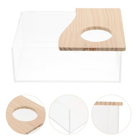 Pawsdot Acrylic Sand Bath Box Multi-Color for Hamster Gerbils Pet Supplies