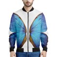 thumbnail image 3 of Chaquetas con estampado 3D de mariposas e insectos de colores para hombre, ropa holgada, sudadera informal, chaqueta bomber con cremallera, ropa de calle, abrigo, 3 of 5