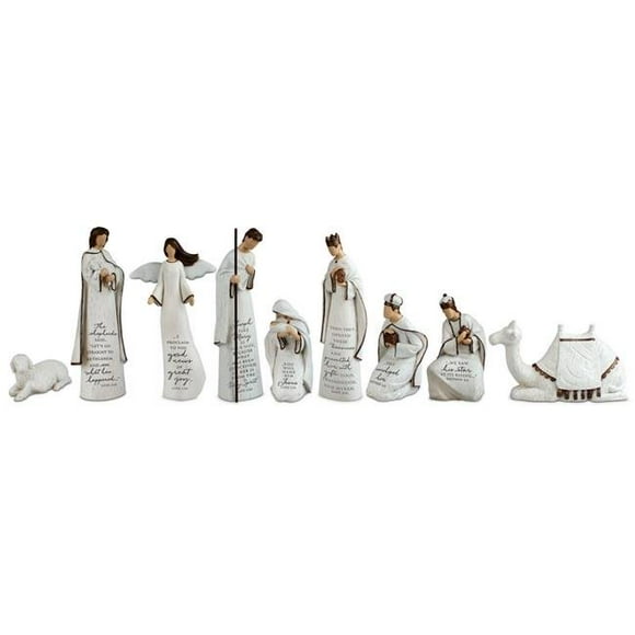 Lighthouse Christian Products Sauveur Est Né Résine Nativité de Noël Ensemble, Multi