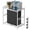 White, variant on Metal 2-Tier Mobile Computer Tower Stand, Rolling CPU Holder Cart with Caster Wheels, Under Desk Printer & Fax Stand for Home Office, Black