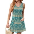 thumbnail image 2 of Fantaslook Summer Dresses for Women Casual V Neck Sleeveless Sundresses Floral Beach Short Dress with Pockets, 2 of 8