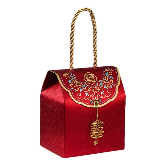 comerut 1 Set Candy Box Delicate Nice-looking Paper Chinese Traditional Xi Character Gift Case for Wedding
