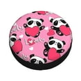 thumbnail image 3 of Balery Panda Heart Valentine Pinktire Cover Waterproof Dust-Proof, Universal Spare Wheel Tire Cover For Trailer, Rv, Suv Truck And Vehicle Camper Accessories-17 Inch, 3 of 9