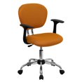 thumbnail image 1 of Mid-Back Orange Mesh Padded Swivel Task Chair with Chrome Base and Arms, 1 of 6