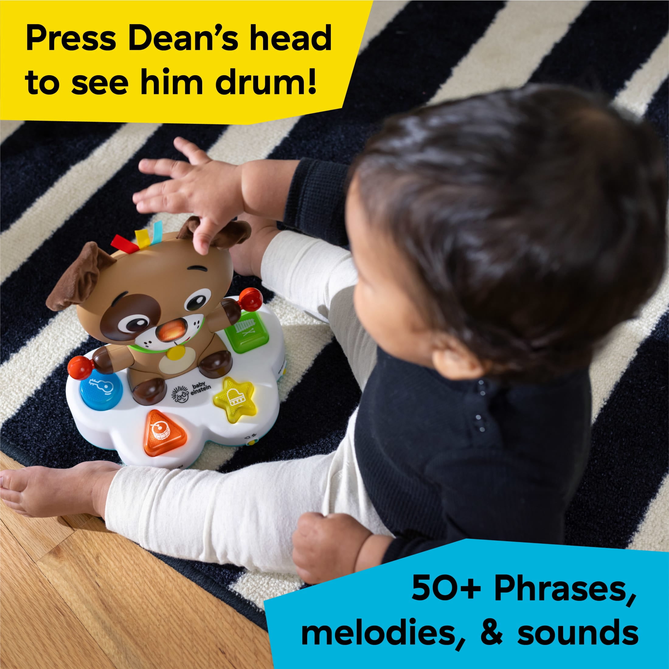 Baby Einstein Drum & Learn Dean Musical Learning Toy, Ages 6+ Months