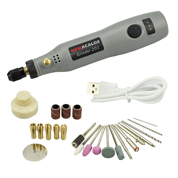 2x Cordless Electric Mini Drill Grinder Set Variable Speed Rotary