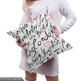 thumbnail image 4 of Ambesonne England Fabric by the Yard Upholstery, Hand Lettering Cities, 2 Yards, Black White Vermilion, 4 of 4