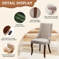 thumbnail image 4 of MIKIBAMA Modern Upholstered Accent Chair, Beige Velvet, Set of 2 for Dining Room, 4 of 6