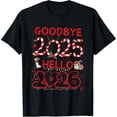 thumbnail image 2 of 100% Cotton Goodbye 2025 Hello 2026 Merry Christmas Happy New Year 2026 T-Shirt, 2 of 5
