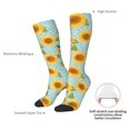 thumbnail image 4 of Logiee White Polka Dot Sunflower A Print Gift Stocking Stuffers,Adult Stockings,Novelty Socks,Funny Socks Birthday Running Walking Sleeping, 4 of 6